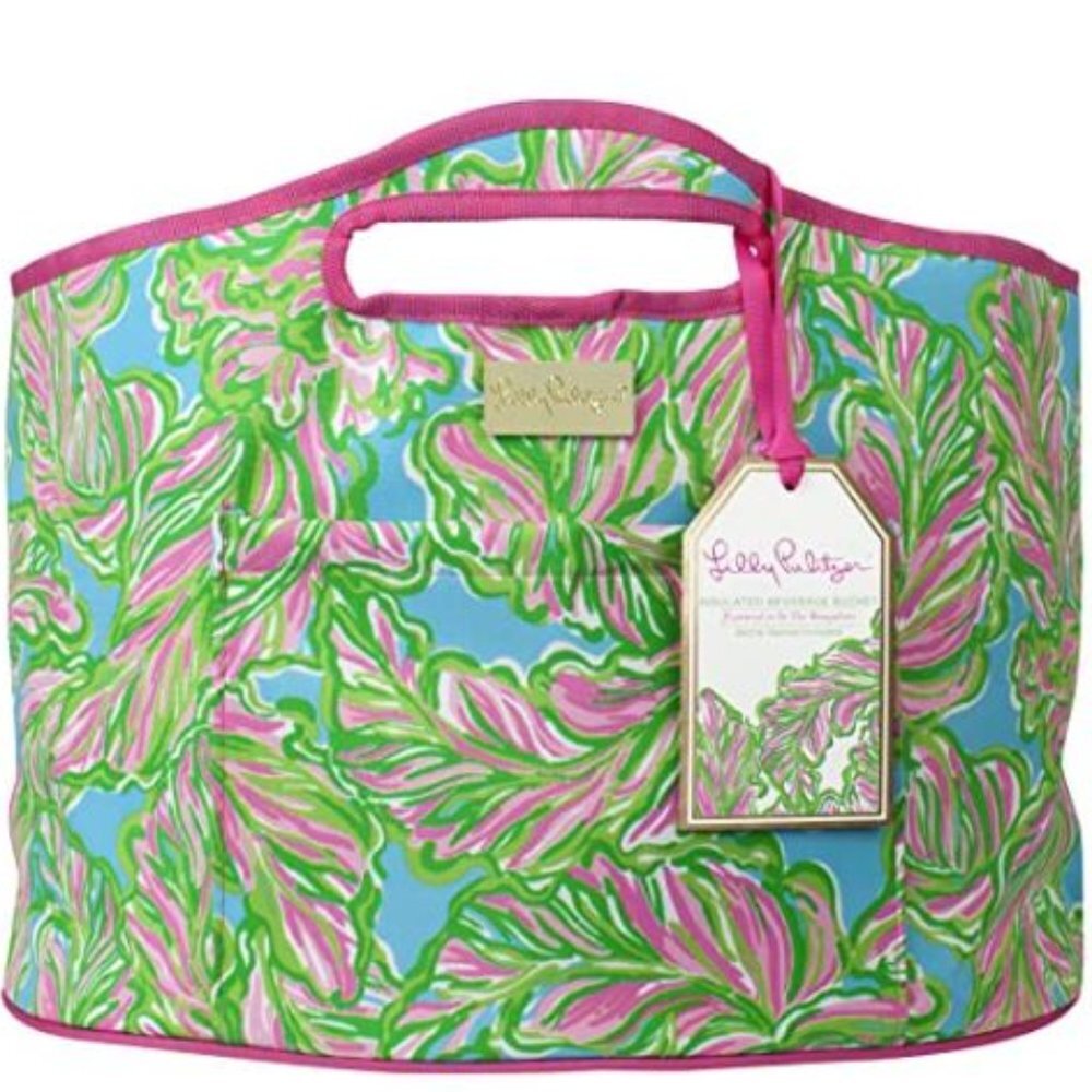 NWT Lilly Pulitzer Beverage Bucket Bag Bungalows